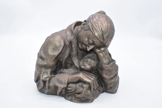 Frith Sculptures Mother and Baby Bronze Effect Figurine