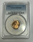 1934 Lincoln Wheat Cent PCGS MS66 Red, Beautiful GEM+ Uncirculated Brilliant Red