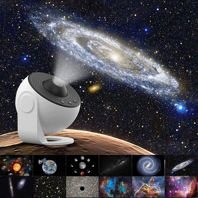 New LED Galaxy Projector Starry Night Light Moon Sky Star Nebula Projection Lamp