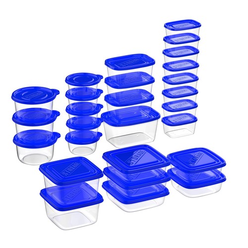 54-Piece Food Storage Containers with Lids - Fridge, Freezer, and Microwave S...