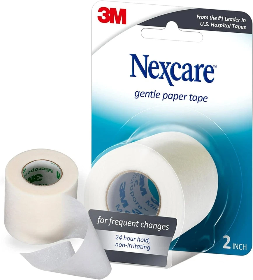 Cinta de primeros auxilios de papel suave Nexcare, 782, paquete de 3 de 2 pulgadas x 10 yardas Foto 3 de 4
