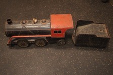 Antique Cor Cor Toys Large Steam Locomotive Train and Tender