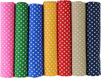 7 StüCk Bunt Baumwollstoff Patchwork 50X50 Cm Stoffe Punkte Stoffpakete DIY Quad