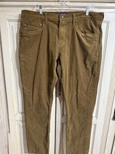 Chaps Men’s Brown Corduroy Pants Sz 36x32 Slim Straight Fit Cotton Blend