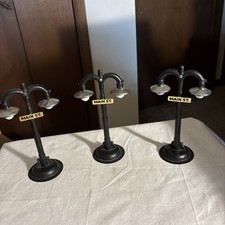 Marx 2 Light Lamp Posts (3) Tested Working