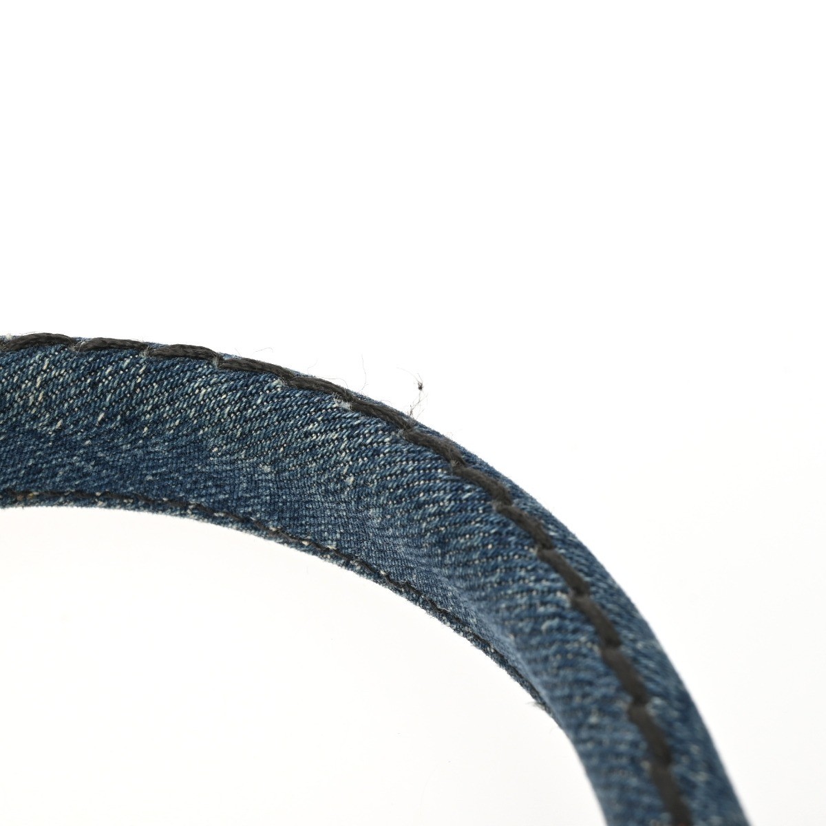 PRADA Canapa Mini Blue 1BG439 Ladies Denim Handbag AB Rank Used  from japan thumbnail 5