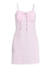 No Boundaries Gingham Sweetheart Pink Mini Dress Coquette Barbiecore Cottagecore