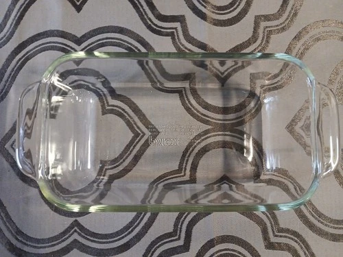 Pyrex Vintage 213-R Clear Glass Loaf Pan, 1.5 Qt, 8.5" x 4.5" x 2.5"  Preowned,