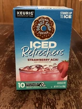 The Original Donut Shop, Iced Refreshers Strawberry Açaí Flavor K-Cup Pods, 10Ct