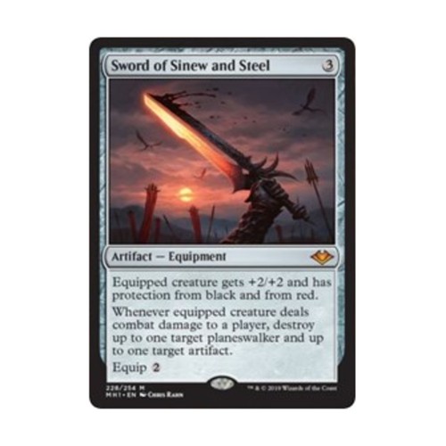 WOTC MtG Modern Horizons Sword of Sinew and Steel (MR) NM