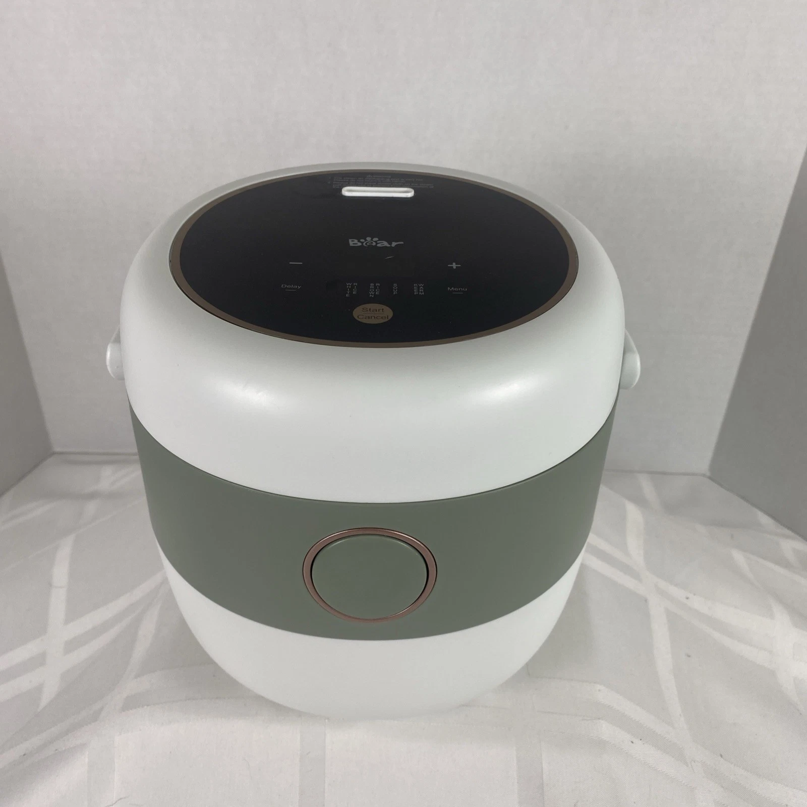 Bear Rice Cooker 3 Cups (Uncooked), 3D Heating and Fuzzy Logic, Healthy Nonst...