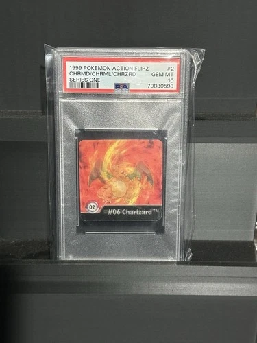 CHARIZARD/CHARMANDER/CHARMELEON #2 1999 POKEMON ACTION FLIPZ SERIES ONE PSA 10