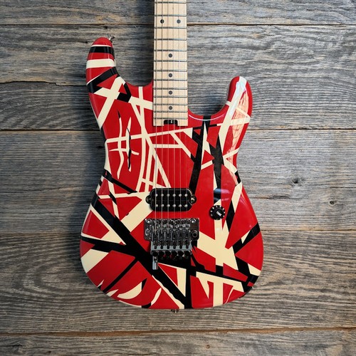 Used EVH Striped Series Electric Guitar - Red w/Black Stripes w/Fender Bag