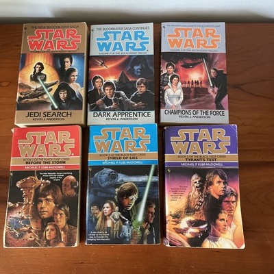 VTG Star Wars -6 PB Book BLACK FLEET CRISIS JEDI ACADEMY  Trilogy