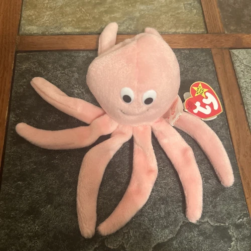 Vtg. TY Beanie Baby Inky the Octopus-style 4028-DOB 11/29/1994-original tags