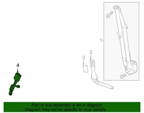 Genuine GM 2016-2019 Chevrolet Buick Base LaCrosse Seat Belt Receptacle 84613356 - Image 2 of 2
