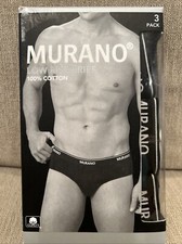 NWT Murano XL 40-42 White Low Rise Cotton Briefs 3 Pack