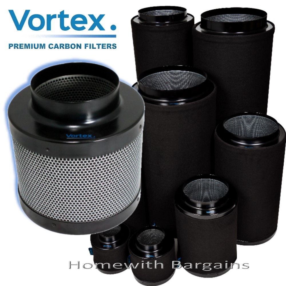 VORTEX PREMIUM CARBON FILTER, Air Odour Scrubber 6" (150x300mm