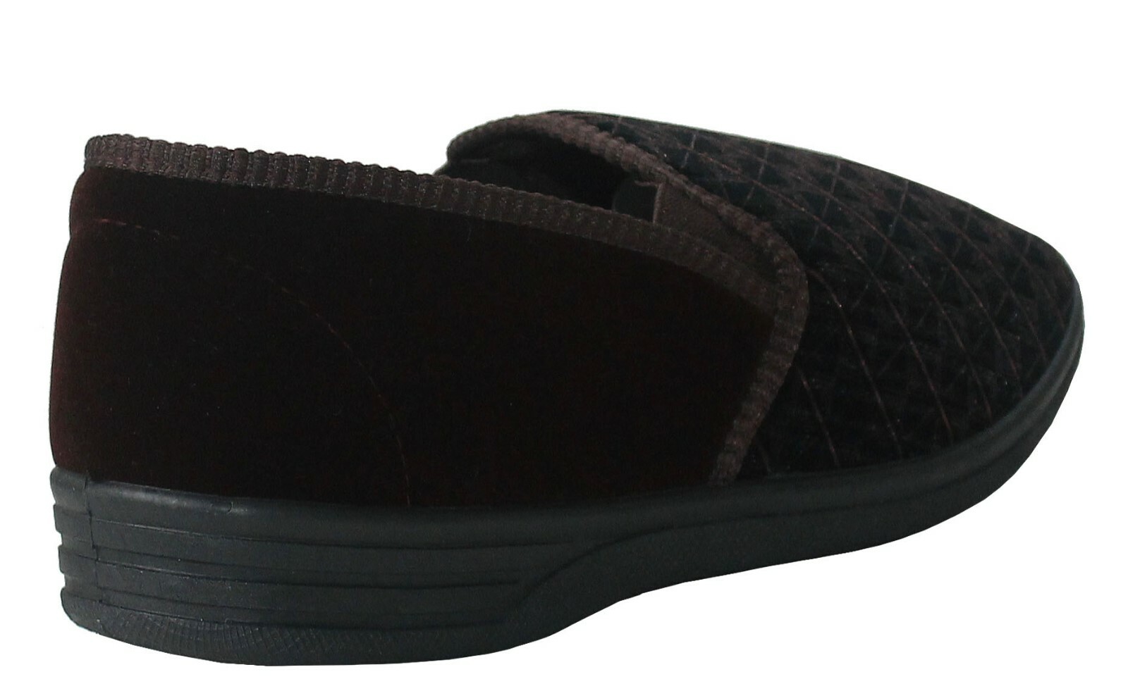 SAOLA NUOVE PANTOFOLE DA INTERNO UOMO UOMO UOMO TWIN GUSSET SLIP ON VELLUTO ECOPELLE SUOLA RIGIDA