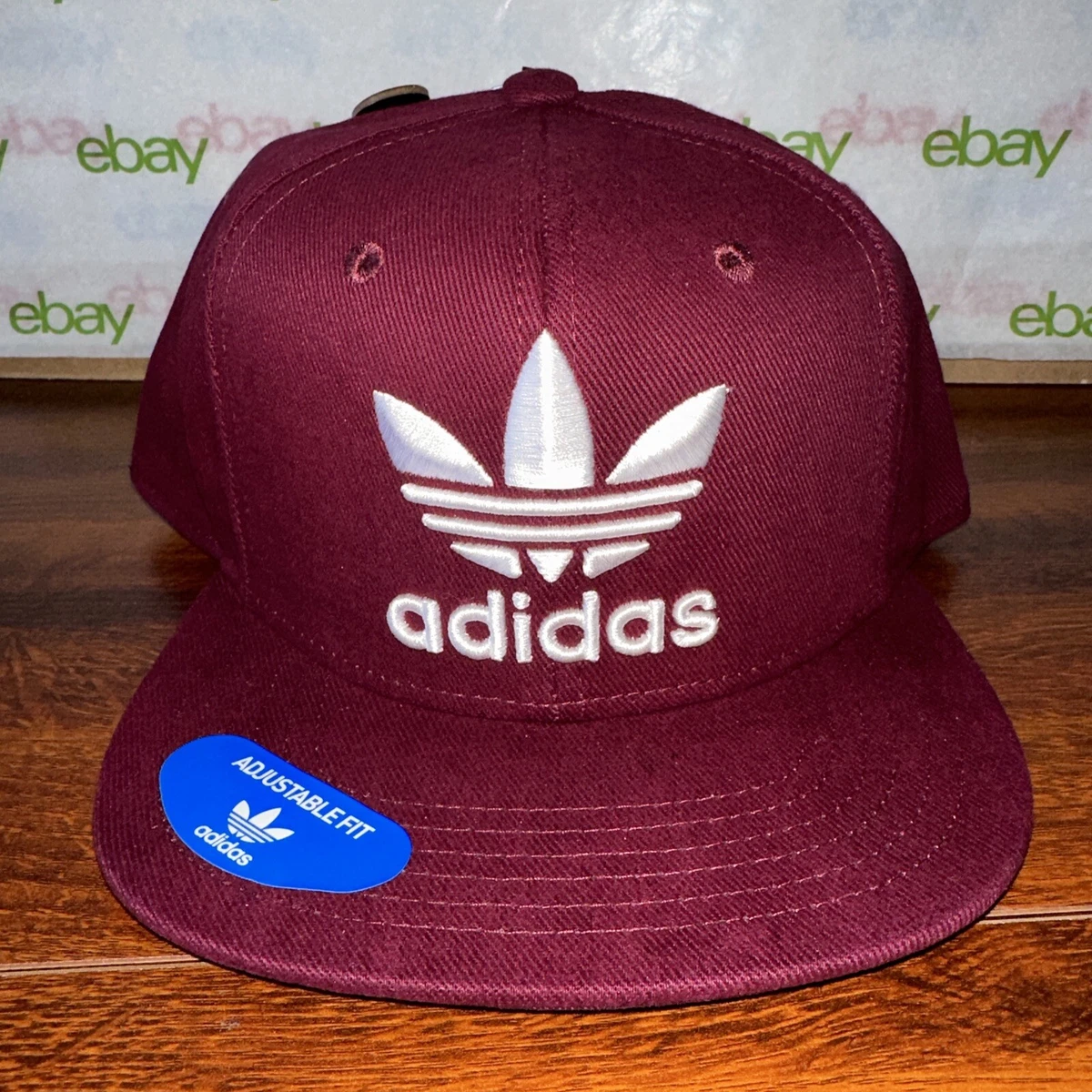 Pardon Monarchie scheepsbouw Adidas Men&#039;s Originals Trefoil Chain Snapback Flatbrim Cap Hat,  burgundy /White | eBay