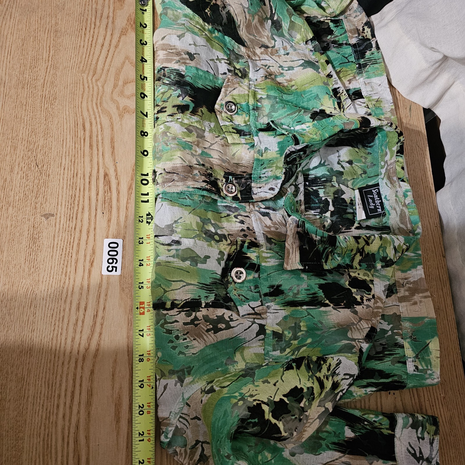 Women's Artsy Basic Button Up Sheer Jacket Size 1… - image 6