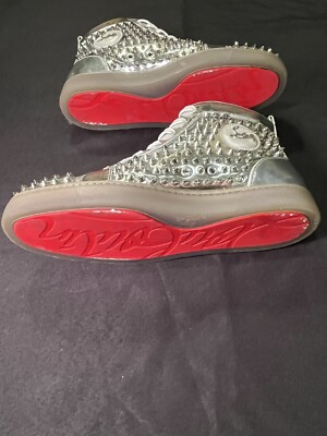 CHRISTIAN LOUBOUTIN LOUIS SILVER SPIKES ALL OVER SIZE 44 11