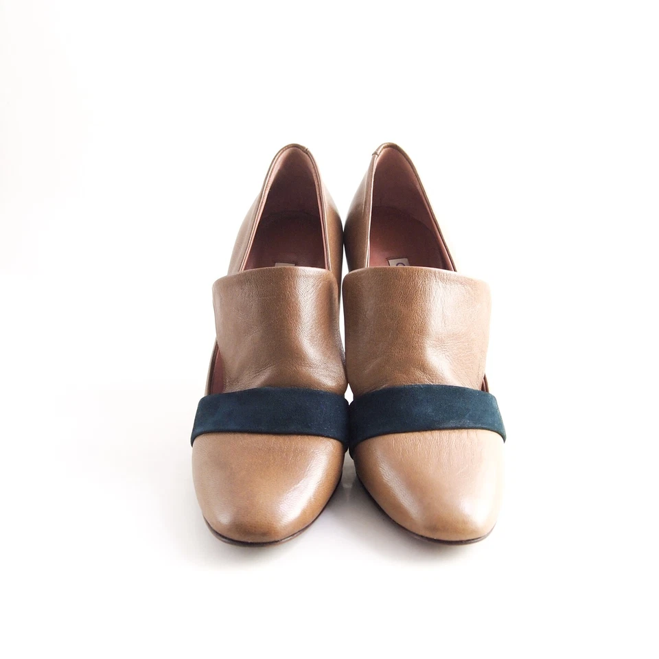 Sapato Feminino L'Autre Chose Heels Pumps Couro Bege Tamanho EUA 7.5 EU 37.5 - Imagem 3 de 4