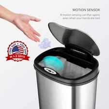 Basureros Para Cocina Automatico De 13 Galones Acero inoxidable Con Sensor NEUVO