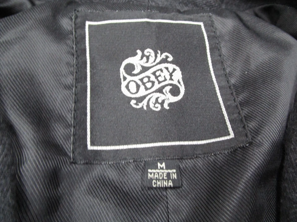 Chaleco Obey Para Hombres Medio Gris Sarga Botones Chaleco Ajustable Forrado Bolsillos Foto 2 de 4