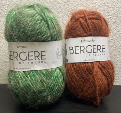 (Lot of 2) Bergere de France Jeanne and Filomeche Yarn, Gazon OR Green, Afrique