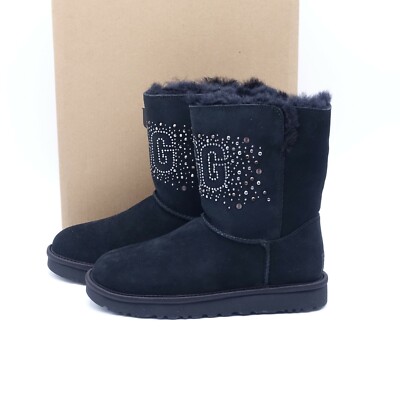 UGG Women's Classic Bling Short Shearling Boots 1112495/BLK Black
