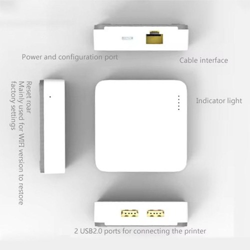 USB Wireless Print Server WiFi Print Server 100Mbps USB2.0 480Mbps Q6X5 - Photo 10/11