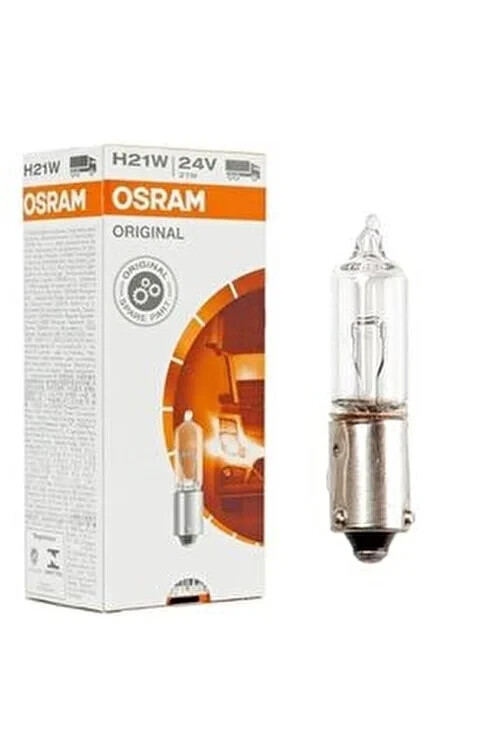 Lámpara Vehículo Industrial 24V Osram 64138 Ampoule Indicateur De Direction H21W BAY9S 24 V 21W, Set De 10 Recambio Coche Furgoneta BAY9s