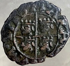 Kingdom Of Aragon 1710-1719 Coin King Philip IV Denier Small Spain Rare Genuine