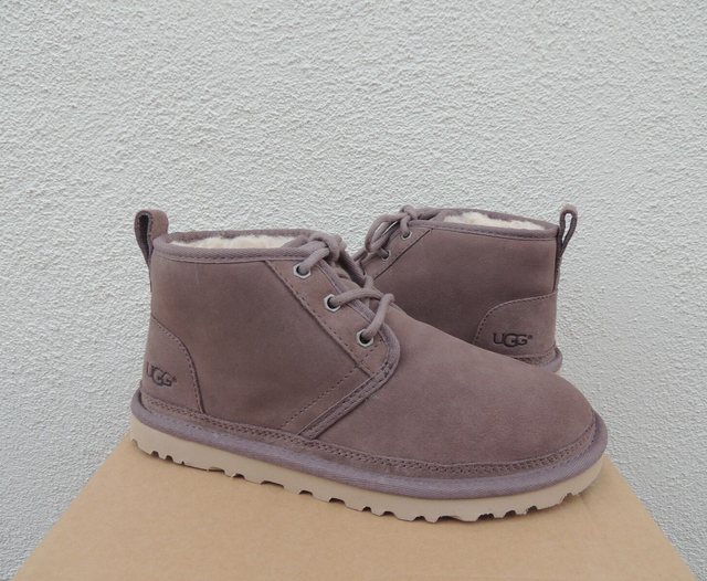 UGG Neumel Stormy Grey Suede Sheepskin 