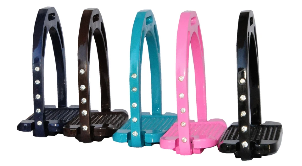 AMKA Steigbügel aus Aluminium mit Strasssteinchen 015/053