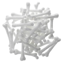 Halloween Vase Filler Table Scatter ~ Small Foam Glitter Bones 1.75"