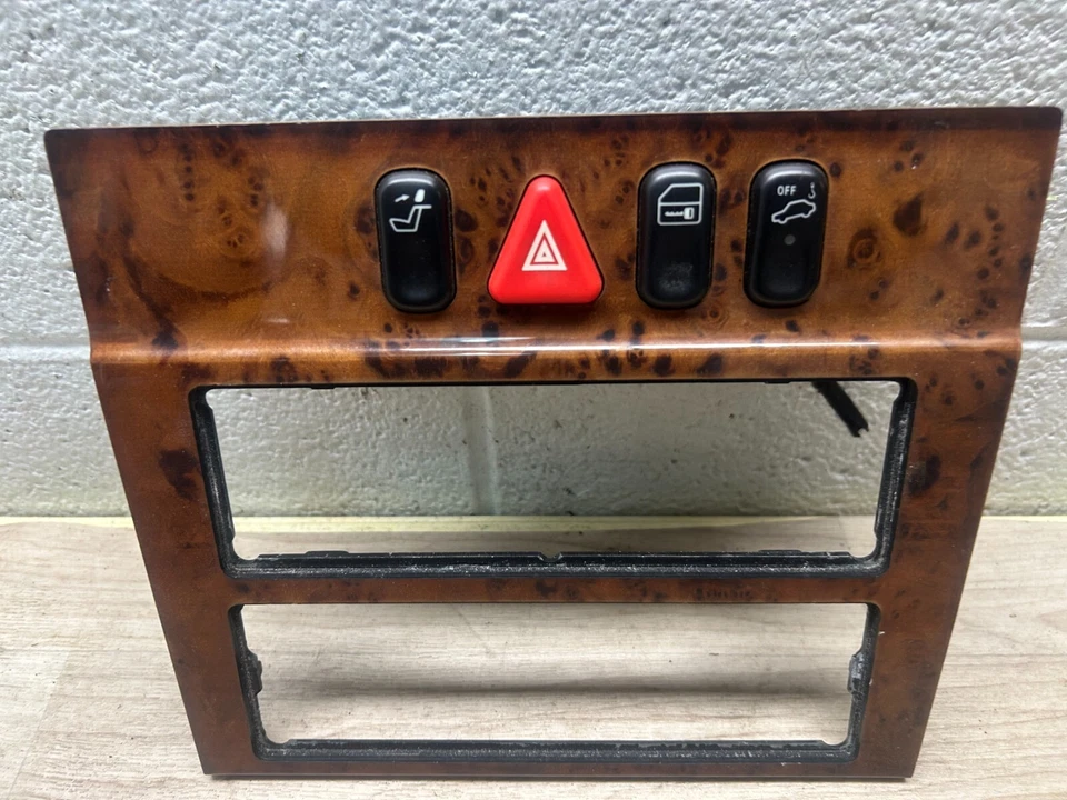 MERCEDES BENZ E320 E55 W210 OEM 96-02 INTERRUPTOR DE CLIMA DELANTERO AC PANEL DE MOLDURA DE MADERA Foto 2 de 4