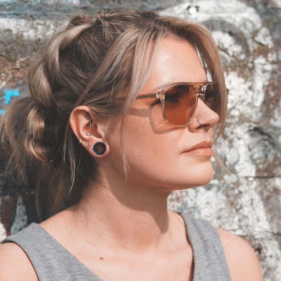 Silicona Negra sin Rosca Túnel Silicona Tapas Oreja Expansores - Imagen 2 de 3