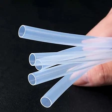 PTFE Tube Tubing Pipe OD 1/4" 3/8" 1/2" 3/4" 1" High Temp Resistance Translucent