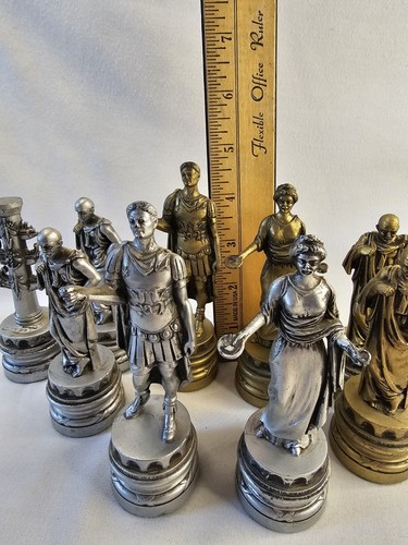 Classic Games Ancient Rome Chess 1963 1st Edition Replacement Pieces Gold Silver - Picture 5 of 6