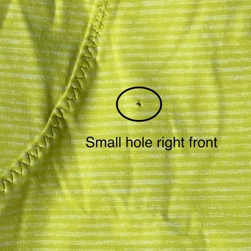 LULULEMON Women’s Tank Top Padded Racer Back Neon Yellow Striped Yoga Gym Size 6 - Picture 8 of 8