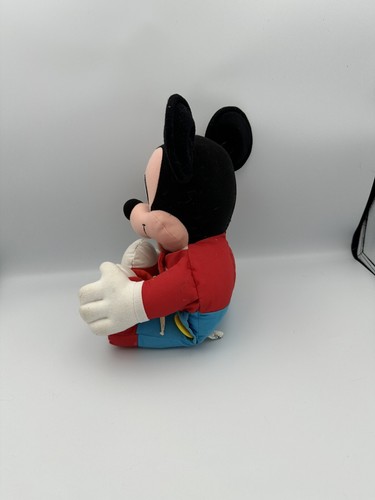 Vintage Mattel Disney Mickey Mouse Teach Me Stuffed Plush Learning Toy 15" 1992 - Picture 3 of 7