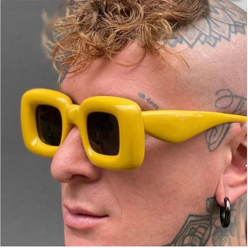 Men Women Sunglasses Oversized Fancy Miami Style Reggaetón Model Fashion Retro