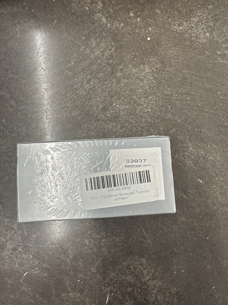 Victorinox 53937 SWISSCARD TRANSLUCENT ONYX SEALED NEVER Victorinox 53937 SWISSCARD TRANSLUCENT ONYX SEALED NEVER