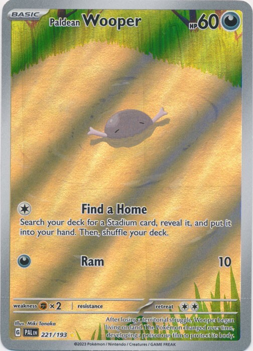 Paldean Wooper 221/193 Illustration Rare Paldea Evolved Pokemon 