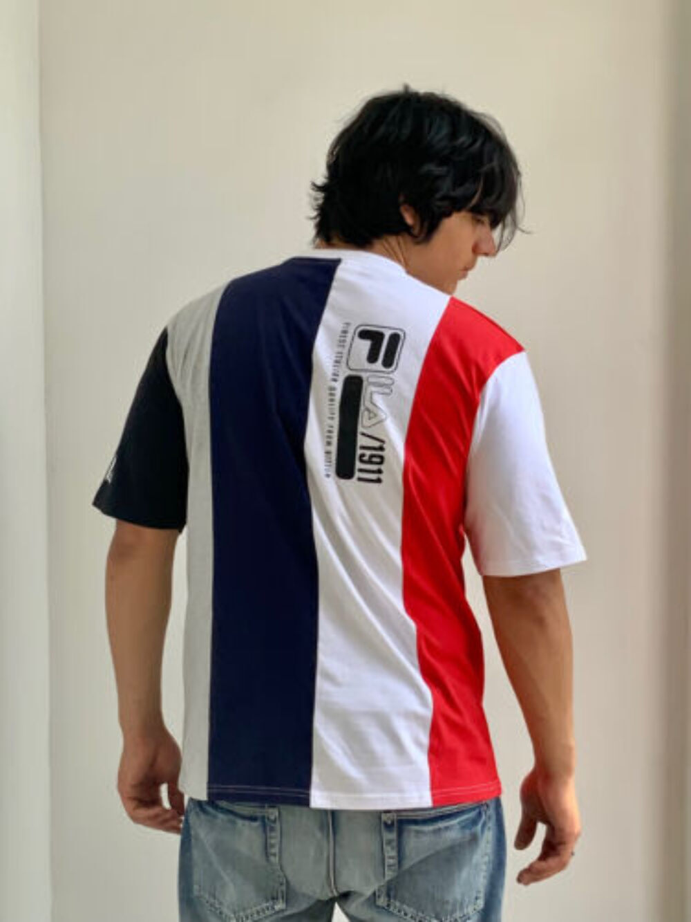 T shirt uomo Fila bianca blu navy rossa grigia manica corta nuova con etichetta