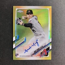 Andy Young 2021 Topps Chrome Gold Refractor On-Card Auto RC 24/50 Rookie Card