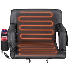Heated Stadium Seat for Bleacher with Back Support and Aremrest Easy to Carry