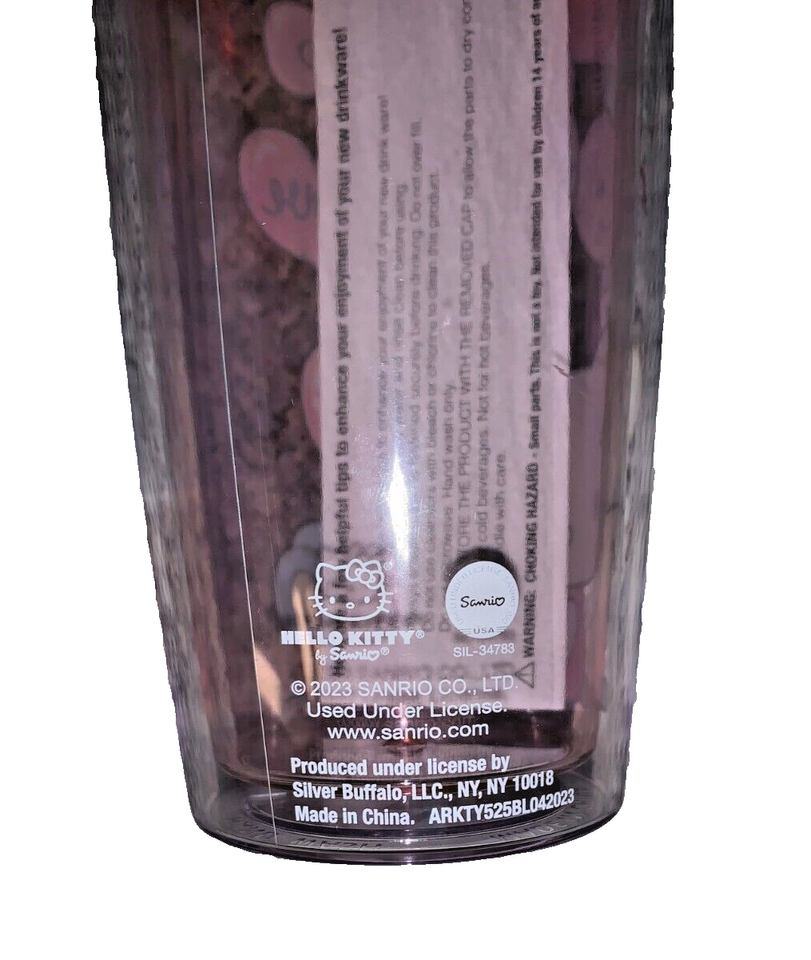 Sanrio Hello Kitty Double Wall Tumbler Heart Balloons Cup Pink 20 oz eBay